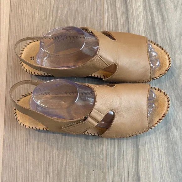 Naturalizer Women's Tan Scout Leather Slingback Sandals Size 11 - Picture 2 of 5